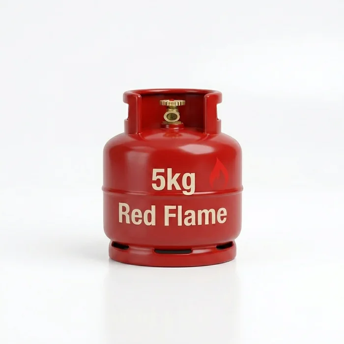 5 kg LPG gas cylinder refill — caravan, single-burner braai or small flat. Free same-day delivery across Cape Town from Red Flame Gas Supplier.